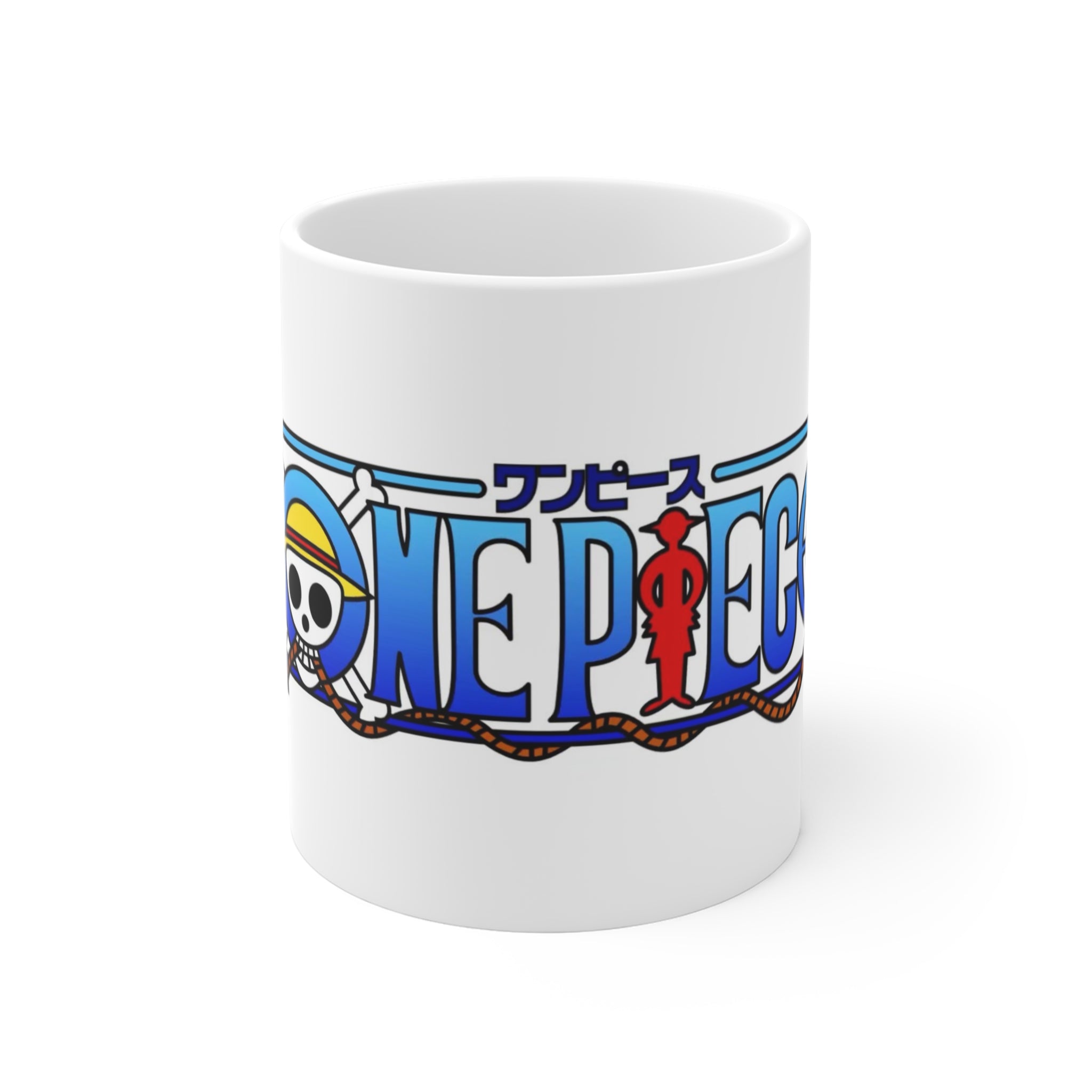 One Piece Logo Mug - Anime Pirate Straw Hat Coffee Cup (11oz)