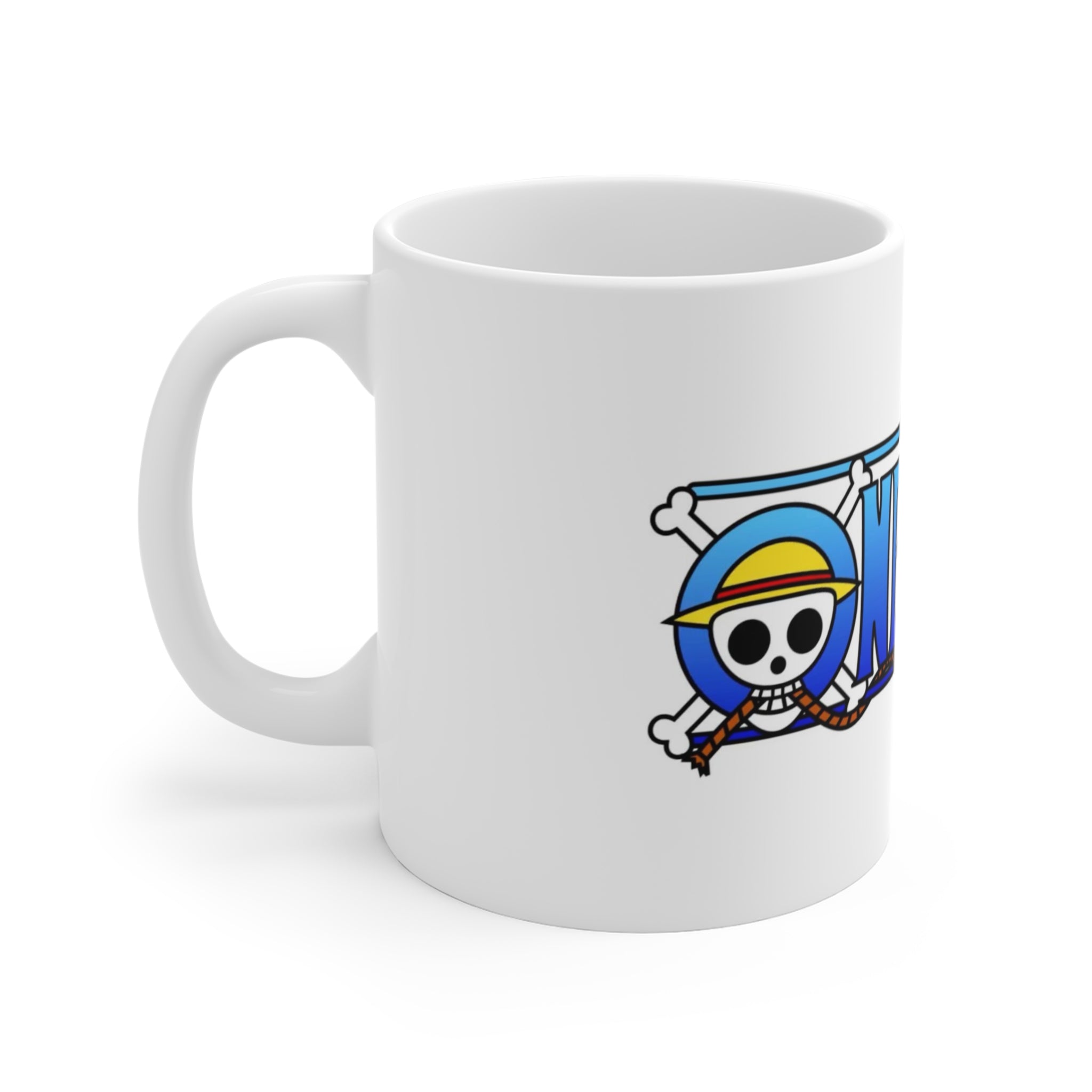 One Piece Logo Mug - Anime Pirate Straw Hat Coffee Cup (11oz)